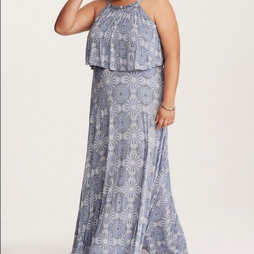 Navy blue maxi dress